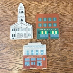 The Cat’s Meow | Vintage 1992 Series X Lot of 4 Miniature Houses Cottage Core